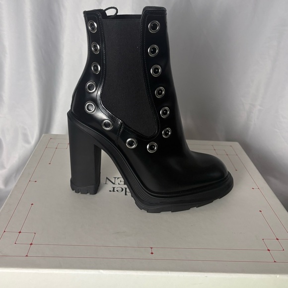 Alexander McQueen Black Leather Boots | NIB Luxury - Picture 12 of 16